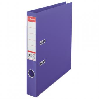 Biblioraft ESSELTE No. 1 Power, A4, plastifiat PP/PP, margine metalica, 50 mm - mov