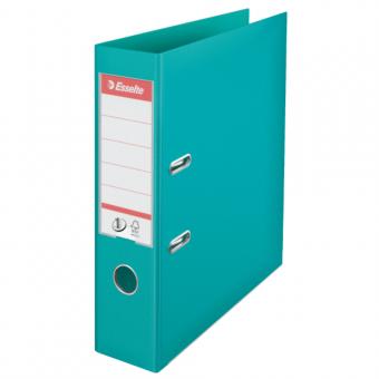 Biblioraft ESSELTE No. 1 Power, A4, plastifiat PP/PP, margine metalica, 75 mm - turcoaz
