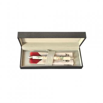 Pix multifunctional de lux PENAC Maki-E - Hoo-oo, in cutie cadou, corp alb
