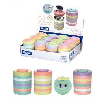 Ascutitoare plastic dubla cu container Sugar MILAN