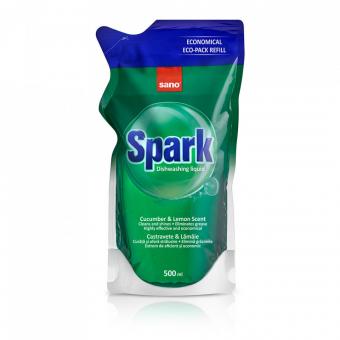 Detergent de vase Sano Spark Castravete 500 ml rezerva