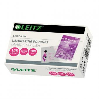 Folie laminare LEITZ, la cald, 54x86 mm, 125 mic, 100 buc/set