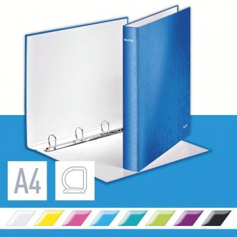 Caiet mecanic LEITZ WOW, carton laminat, A4, mecanism 4DR, inel 25 mm