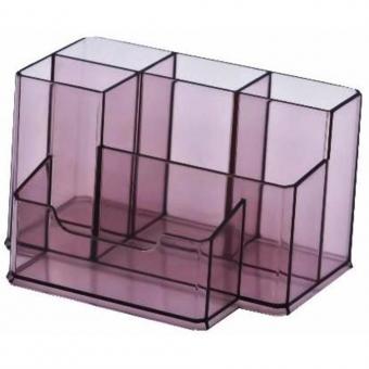 Suport plastic pentru accesorii de birou, 6 compartimente, 105 x 85mm, KEJEA