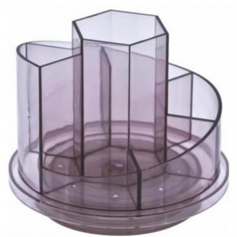 Suport plastic pentru accesorii de birou, rotativ, 7 compartimente, KEJEA