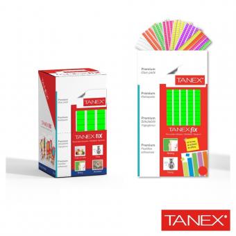 Pastile adezive nepermanente, 50gr, 85buc/set, TANEX Fix - verde fluorescent