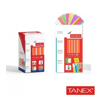 Pastile adezive nepermanente, 50gr, 85buc/set, TANEX Fix - orange fluorescent
