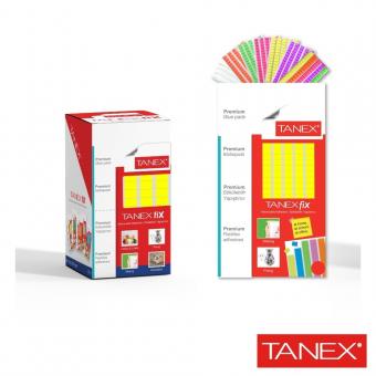Pastile adezive nepermanente, 50gr, 85buc/set, TANEX Fix - galben fluorescent