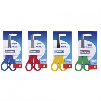 Foarfeca otel, 13cm, varf rotund, DONAU Kids - culori asortate