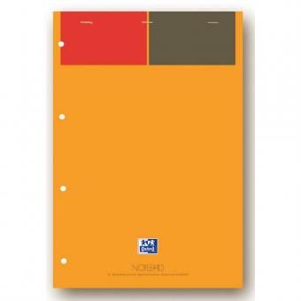 Blocnotes A4+, OXFORD Int., 80 file-90g/mp, Scribzee, 4 perf., coperta carton - dictando