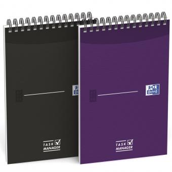Blocnotes cu spirala A5+, OXFORD Task Manager, 70 file - 90g/mp, Scribzee, coperta carton - dictando