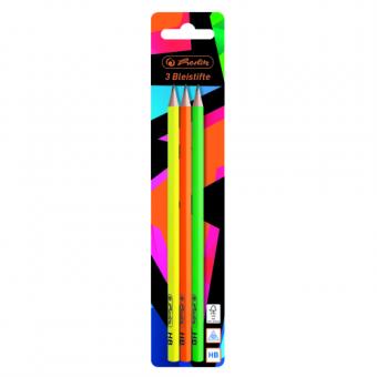 CREION GRAFIT, TRIUNGHIULAR, MINA HB, MOTIV NEON ART SET 3 BUCATI