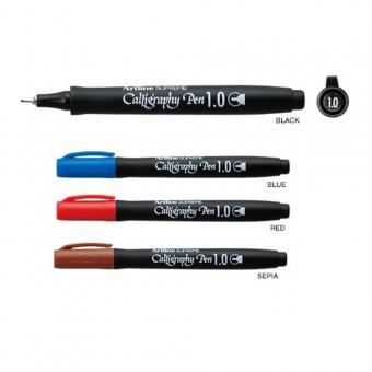 Marker ARTLINE Supreme Calligraphy, varf tesit din fetru 1.0mm - albastru
