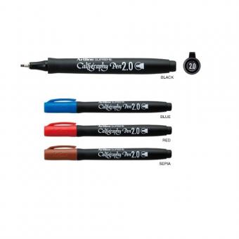 Marker ARTLINE Supreme Calligraphy, varf tesit din fetru 2.0mm - rosu