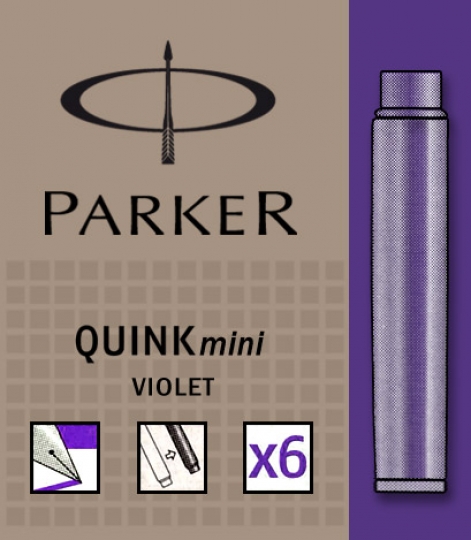 Violet permanent  Parker Cartus Quink Mini