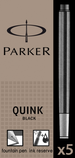 Negru permanent  Parker Cartus Quink Standard