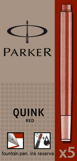 Rosu permanent  Parker Cartus Quink Standard