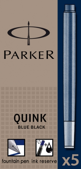 Albastru inchis permanent  Parker Cartus Quink Standard