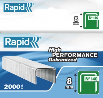 Capse RAPID 140/ 8, 2000 buc/cutie - pentru pistol de capsat RAPID