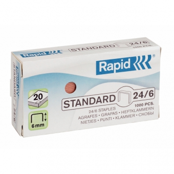 Capse 26/6, 1000 buc/cutie, RAPID Standard