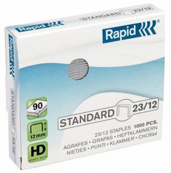 Capse 23/12, 1000 buc/cutie, RAPID Standard