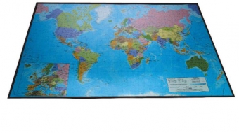 Mapa birou 41 x 62,5 cm, buretata, LANDS - harta lumii/Europa