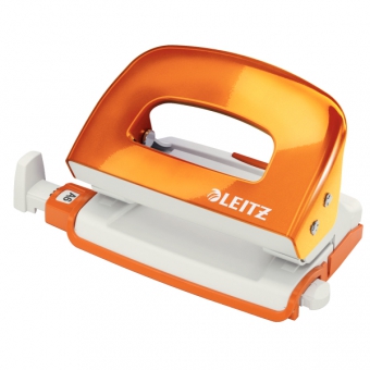 Perforator LEITZ Mini 5060, 10 coli - portocaliu metalizat