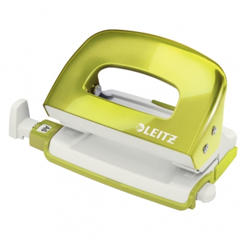 Perforator LEITZ Mini 5060, 10 coli - verde metalizat