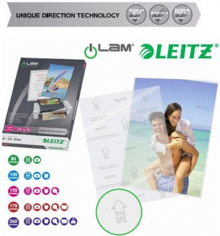 Folie laminare LEITZ UDT, la cald, A3, 175 mic, 100 buc/set