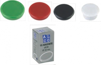 Magneti 13mm, 10/cutie, ALCO - verde