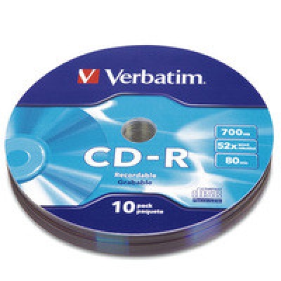 CD-R Bulk 10 VERBATIM 80 MIN 52X
