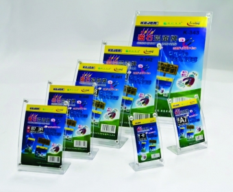 Display plastic cu magneti, pentru pliante, forma curbata, B6-portrait (127 x 178mm), KEJEA -transp
