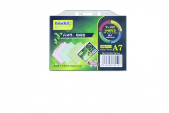 Suport PP, pentru carduri, 105 x  74mm, orizontal cu sistem de agatare, 10 buc/set, KEJEA - transp.