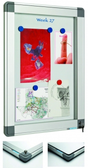 Avizier interior/exterior Recto, tabla alba magnetica,  4 x A4, 60 x  42 cm, SMIT