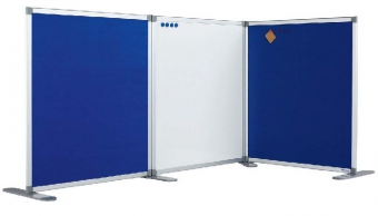 Perete despartitor cu panou textil albastru 120 x 180 cm, SMIT