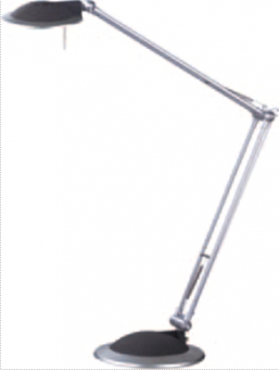 Lampa de birou cu brat articulat, 50W - halogen, ALCO - argintie/antracit