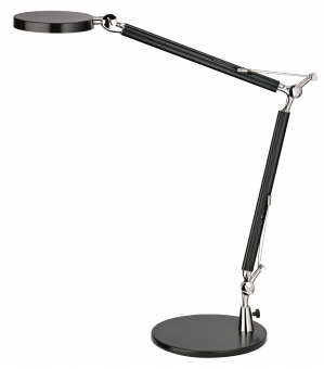 Lampa de birou cu led, 4.8W, 2000 lux, 35cm, ajustabila, cu brat articulat, ALCO - neagra