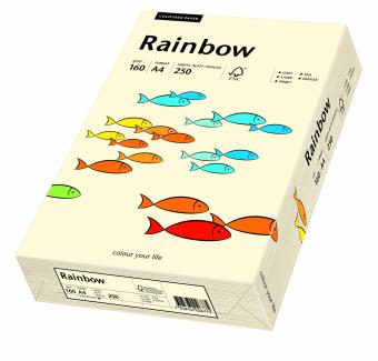 Hartie colorata galben pal Rainbow A4, 160gr/mp, 250coli/top