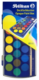 Acuarele 22 culori F455, pensula, cu alb de zinc