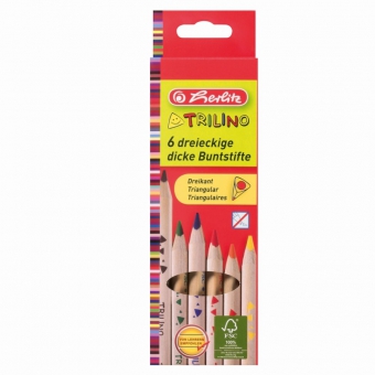 Creioane color triunghiular Trilino 1/1 set 6 bucati