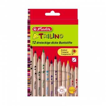 Creioane color triunghiular Trilino 1/1 set 12 bucati