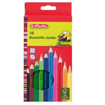 Creioane color hexagonale Jumbo set 10 bucati