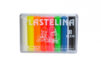 Plastilina herlitz set 8 culori fluorescente