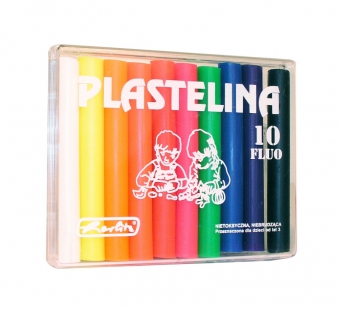 Plastilina herlitz set 10 culori fluorescente