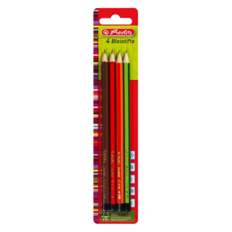 Creioane grafit, mina B, 2B, H, HB set 4 bucati/blister