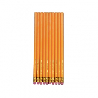 Creioane grafit cu radiera, mina HB set 10 bucati
