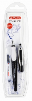 Stilou My.Pen penita M negru/alb - blister