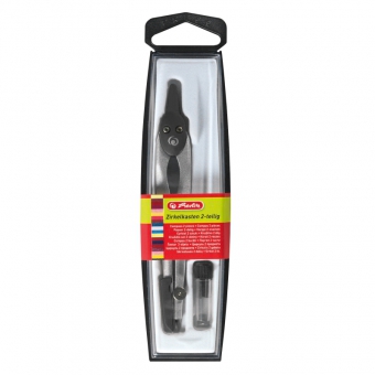 Compas plastic/metalic negru herlitz