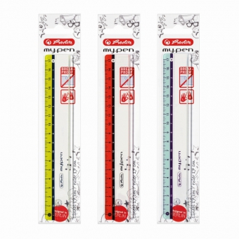 Rigla plastic 17cm My.Pen, disponibil în 3 culori