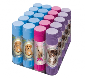 Lipici solid 21 grame motiv Pretty Pets caine/pisica/cal